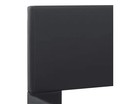 Gultas Rāmis Ar Led, Melna Mākslīgā Āda, 120X200 Cm  Vidaxl