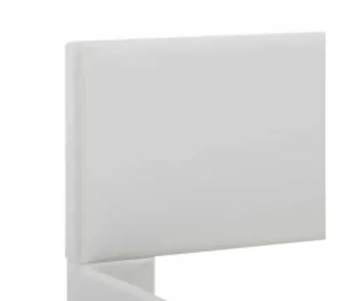 Gultas Rāmis Ar Led, Balta Mākslīgā Āda, 90X200 Cm  Vidaxl