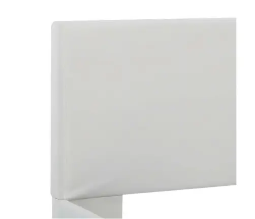 Voodiraam Lediga Valge Kunstnahast 160 X 200 Cm