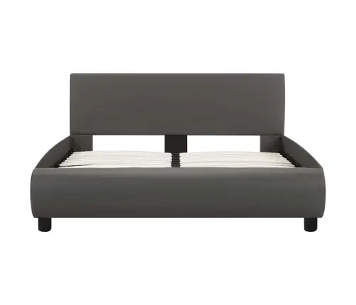 Gultas Rāmis Ar Led, Pelēka Mākslīgā Āda, 120X200 Cm  Vidaxl