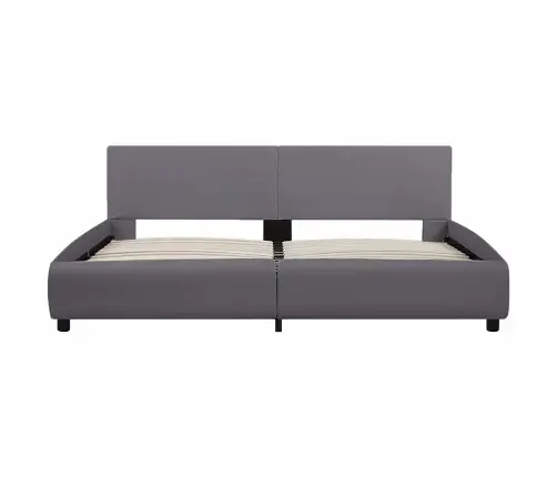Gultas Rāmis Ar Led, Pelēka Mākslīgā Āda, 180X200 Cm  Vidaxl