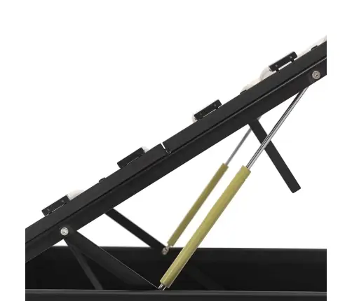 Gulta, Hidraulikas Mehānisms, Melna Mākslīgā Āda, 120X200 Cm Vidaxl