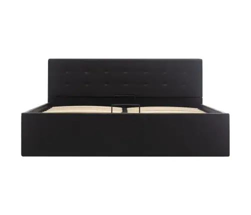 Lovos Rėmas Su Daiktadėže, Juodas, 160X200cm Dirbtinė Oda