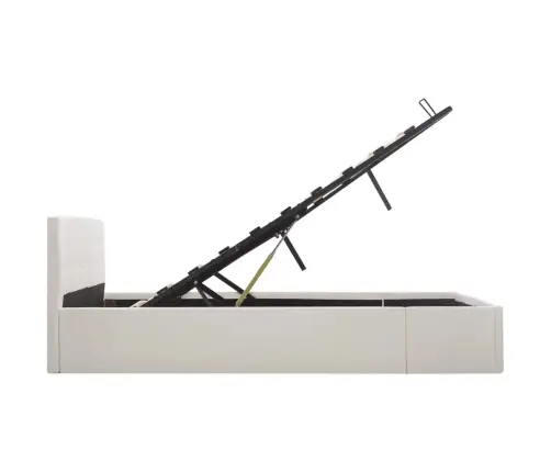 Lovos Rėmas Su Daiktadėže, Baltas, 160X200cm Dirbtinė Oda