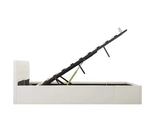 Lovos Rėmas Su Daiktadėže, Baltas, 180X200cm Dirbtinė Oda