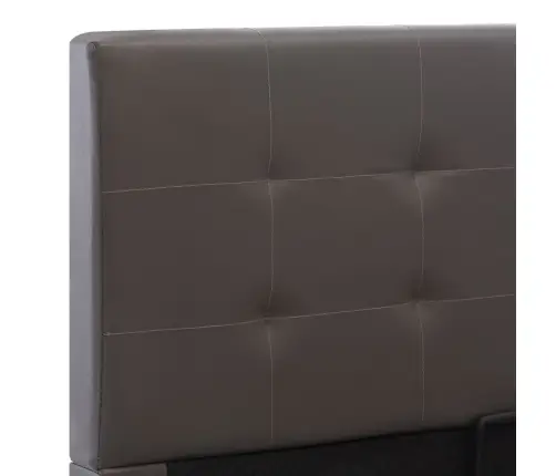 Gulta, Hidraulikas Mehānisms, Pelēka Mākslīgā Āda, 100X200 Cm Vidaxl