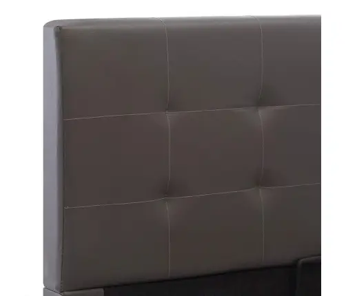 Lovos Rėmas Su Daiktadėže, Pilkas, 120X200cm Dirbtinė Oda