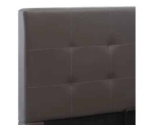 Gulta, Hidraulikas Mehānisms, Pelēka Mākslīgā Āda, 160X200 Cm Vidaxl