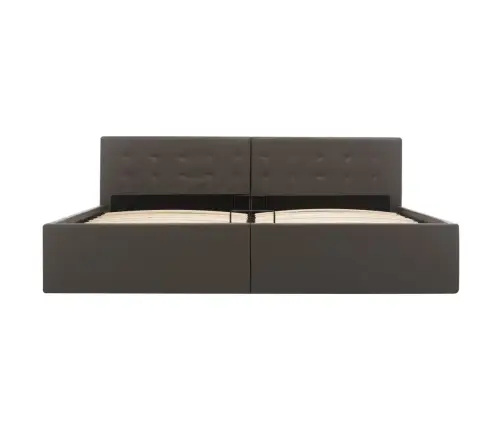 Lovos Rėmas Su Daiktadėže, Pilkas, 180X200cm Dirbtinė Oda