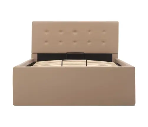 Lovos Rėmas Su Daiktadėže, Kapučino, 90X200cm Dirbtinė Oda