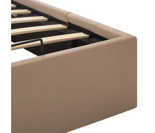 Lovos Rėmas Su Daiktadėže, Kapučino, 90X200cm Dirbtinė Oda