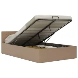 Lovos Rėmas Su Daiktadėže, Kapučino, 120X200cm Dirbtinė Oda Lovos Rėmas Su Daiktadėže, Kapučino, 120X200cm Dirbtinė Oda