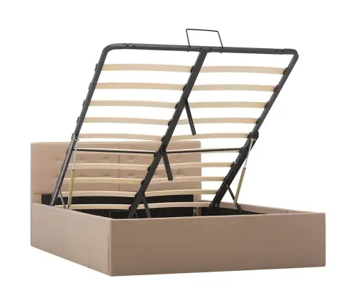 Lovos Rėmas Su Daiktadėže, Kapučino, 120X200cm Dirbtinė Oda