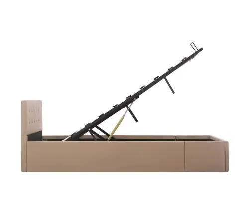 Lovos Rėmas Su Daiktadėže, Kapučino, 120X200cm Dirbtinė Oda