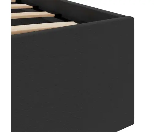 Gulta Ar Led Un Hidraulikas Mehānismu, Melna Mākslīgā Āda  Vidaxl