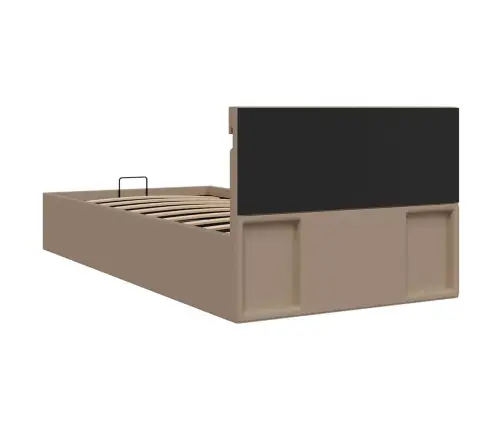 Hidrauliskais Gultas Rāmis Ar Led, Mākslīgā Āda, 90X200 Cm  Vidaxl