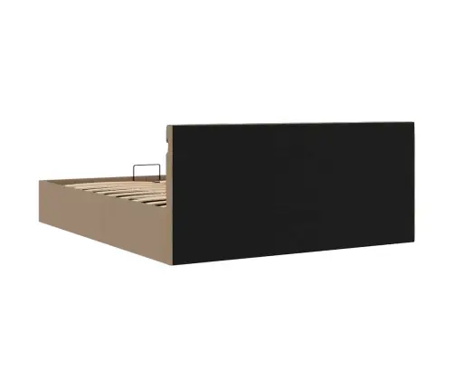 Hoiukastiga Voodiraam, Led, Cappuccino, Kunstnahk 180 X 200 Cm