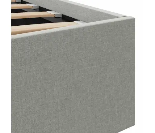 Hidrauliskais Gultas Rāmis, Gaiši Pelēks Audums, 140X200 Cm  Vidaxl