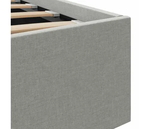 Hidrauliskais Gultas Rāmis, Gaiši Pelēks Audums, 180X200 Cm  Vidaxl