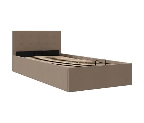 Lovos Rėmas Su Daiktadėže, Taupe Spalvos, 90X200cm Audinys