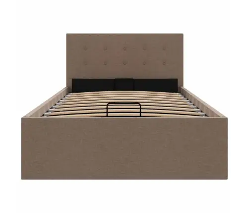 Lovos Rėmas Su Daiktadėže, Taupe Spalvos, 90X200cm Audinys