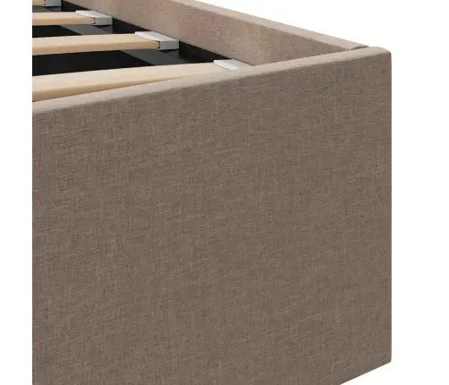 Hüdrauliline Panipaigaga Voodiraam Pruunikas Kangas 100X200 Cm