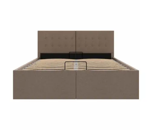 Lovos Rėmas Su Daiktadėže, Taupe Spalvos, 120X200cm Audinys