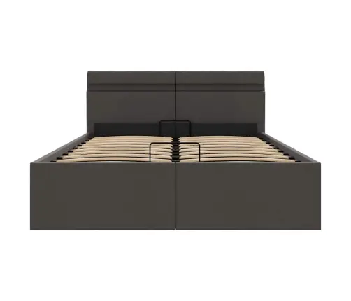 Hoiukastiga Voodiraam Led, Tumehall, Kangas, 140 X 200 Cm