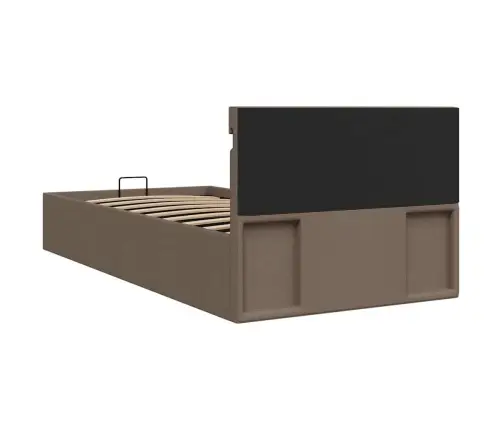 Lovos Rėmas Su Led Ir Daiktadėže, Taupe, 90X200cm Audinys