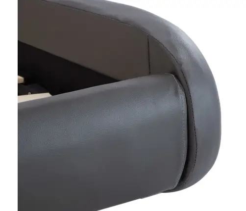 Gultas Rāmis Ar Led, Pelēka Mākslīgā Āda, 100X200 Cm  Vidaxl