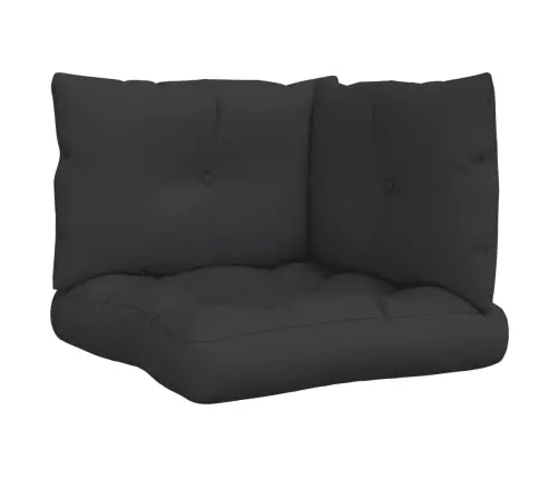 Palešu Spilveni, 3 Gab., Audums, Melns Vidaxl