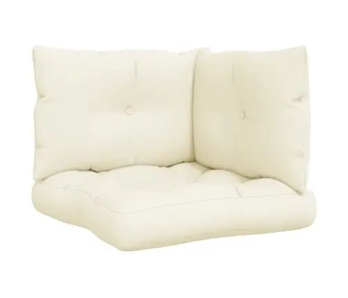 Palešu Spilveni, 3 Gab., Audums, Krēmkrāsas Vidaxl