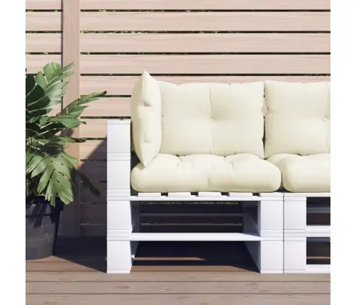 Palešu Spilveni, 3 Gab., Audums, Krēmkrāsas Vidaxl