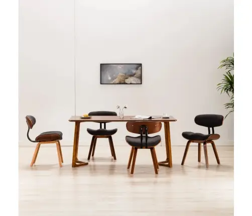 Virtuves Krēsli, 4 Gab., Izliekts Koks Un Audums, Pelēki Vidaxl