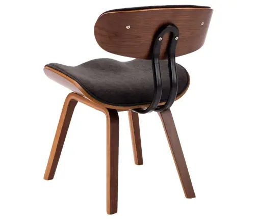 Valgomojo Kėdės, 6Vnt., Pilkos Sp., Išlenkta Mediena Ir Audinys