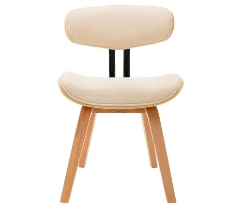 Söögitoolid 6 Tk, Kreemjasvalge, Painutatud Puit Ja Kunstnahk