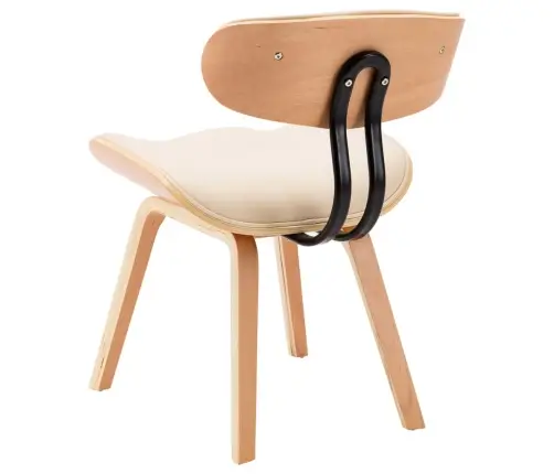 Söögitoolid 6 Tk, Kreemjasvalge, Painutatud Puit Ja Kunstnahk