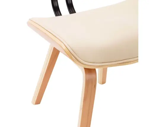 Söögitoolid 6 Tk, Kreemjasvalge, Painutatud Puit Ja Kunstnahk