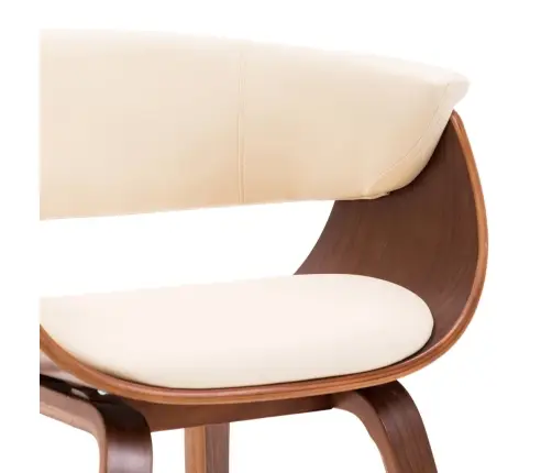 Söögitoolid 2 Tk, Kreemjasvalge, Painutatud Puit Ja Kunstnahk