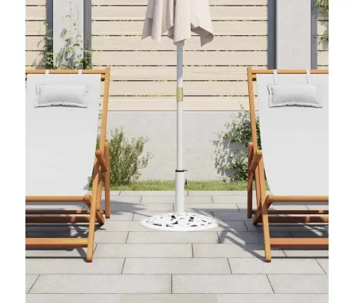 Saulessarga Pamatne, Balta, 12 Kg, 48 Cm, Čuguns Vidaxl