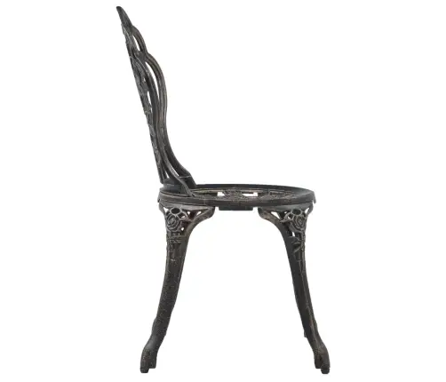 Bistro Krēsli, 2 Gab., Liets Alumīnijs, Bronzas Krāsa Vidaxl