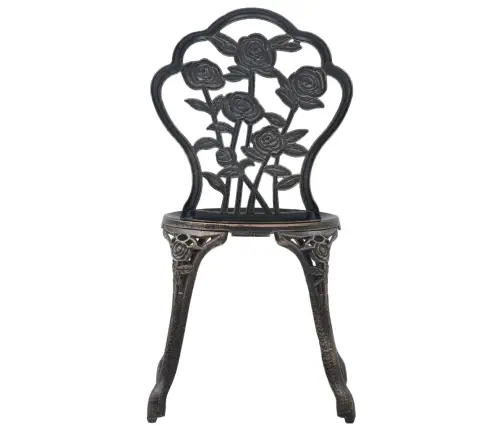 Bistro Krēsli, 2 Gab., Liets Alumīnijs, Bronzas Krāsa Vidaxl