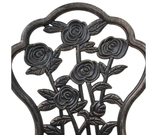 Bistro Krēsli, 2 Gab., Liets Alumīnijs, Bronzas Krāsa Vidaxl