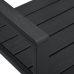 Dārza Sols, 120 Cm, Melns Hdpe, Koka Imitācija Vidaxl