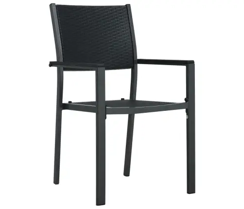 Dārza Krēsli, 4 Gab., Melna Plastmasa, Pinuma Dizains Vidaxl Dārza Krēsli, 4 Gab., Melna Plastmasa, Pinuma Dizains Vidaxl