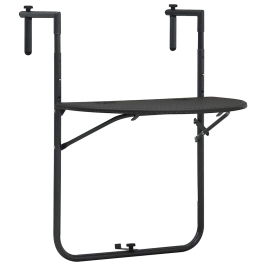Piekarams Balkona Galds, 60X64X83,5Cm, Plastmasa, Pinuma Raksts Vidaxl
