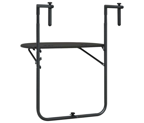 Piekarams Balkona Galds, 60X64X83,5Cm, Plastmasa, Pinuma Raksts Vidaxl