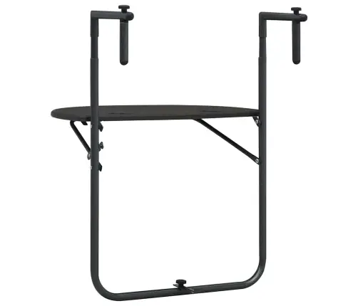 Pakabinamas Balkono Stalas, Rudas, 60X64X83,5cm Plastikas