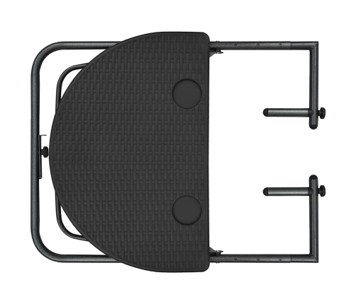 Piekarams Balkona Galds, 60X64X83,5Cm, Plastmasa, Pinuma Raksts Vidaxl