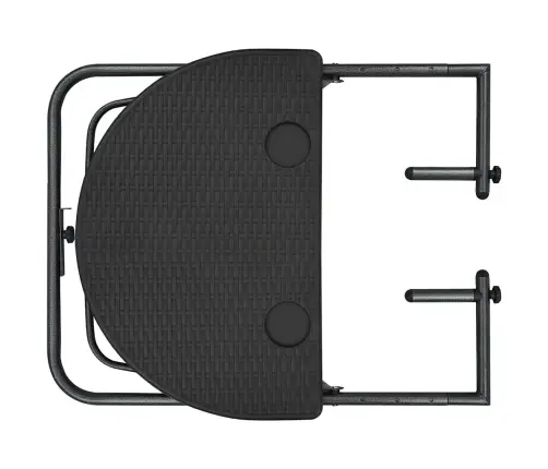 Pakabinamas Balkono Stalas, Rudas, 60X64X83,5cm Plastikas